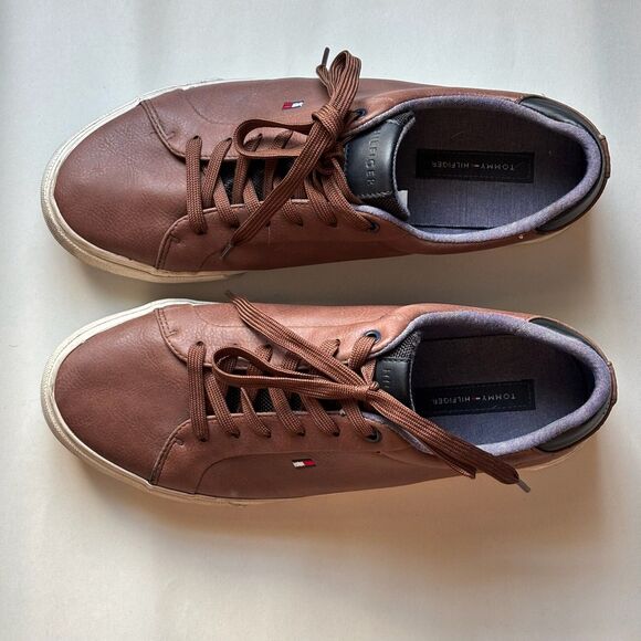 Men's Tommy Hilfiger Men's Sneakers Size 9.5 Brown - Picture 4 of 8